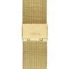 Gold-Tone Mesh Diamond Analog Watch