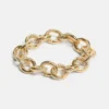 Gold-Tone Pava Link Bracelet