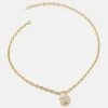 Gold-Tone Pava Padlock Necklace