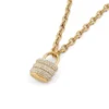 Gold-Tone Pava Padlock Necklace