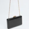 Gold-Tone Python Clutch