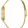 Gold-Tone Red Analog Watch