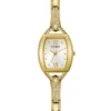 Gold-Tone Rhinestone Analog Watch