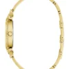 Gold-Tone Rhinestone Analog Watch