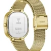Gold-Tone Rounded Crystal Analog Watch