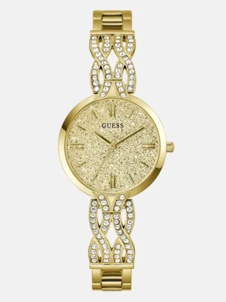 Gold-Tone Shimmer Analog Watch