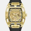 Gold-Tone Silicone Analog Watch