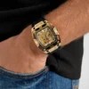 Gold-Tone Silicone Analog Watch