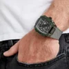 Green and Grey Silicone Multifunction Watch