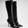 Gressa Knee-High Faux-Leather Boots