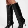 Gressa Knee-High Faux-Leather Boots