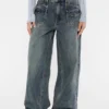 Guess Originals Double Patch Pocket Wide Leg Jeans