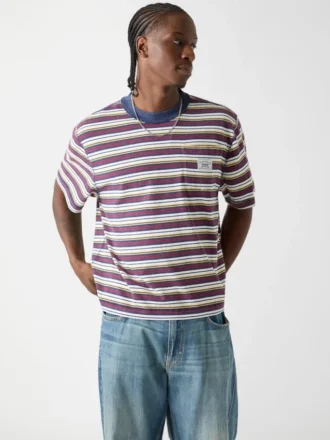 Guess Originals Eco Striped Boxy Pocket Tee