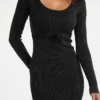 Guess Originals Eco Vintage Tie Mini Sweater Dress