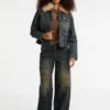 Guess Originals Faux-Fur Denim Aviator Jacket