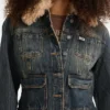 Guess Originals Faux-Fur Denim Aviator Jacket