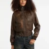Guess Originals Faux-Leather Aviator Jacket