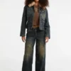 Guess Originals Moto Wide-Leg Jeans