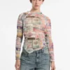 Guess Originals Printed Mesh Top
