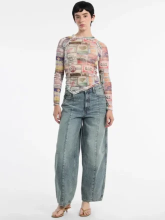 Guess Originals Printed Mesh Top