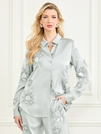 Gwen Embroidered Flower Shirt