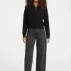 Half-Zip Ribbed Sweater