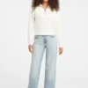 Half-Zip Ribbed Sweater