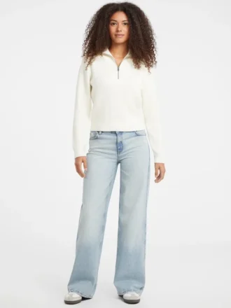 Half-Zip Ribbed Sweater