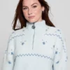Half-Zip Wool-Blend Pullover Sweater