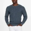 Herman Cable-Knit Washed Sweater