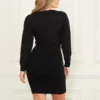 Hermione Boat-Neck Sweater Dress