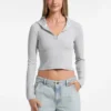 Hooded Embroidered Logo Slim Top