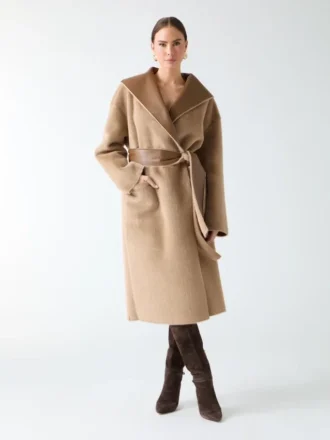 Ines Reversible Faux-Leather Coat