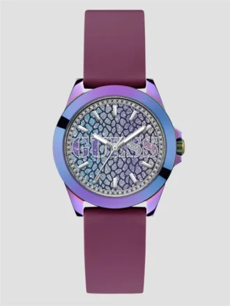 Iridescent and Burgundy Analog Watch