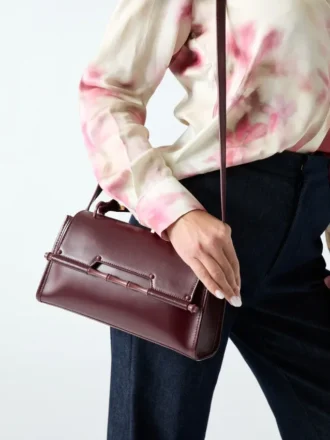 Iris Bamboo Leather Satchel