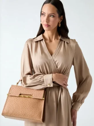 Iris Large Leather Satchel
