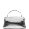 Iris Metallic Leather Top Handle Bag