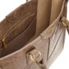Isa Crocodile-Embossed Leather Tote