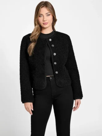 Ivana Faux-Fur Buttoned Jacket