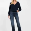 Izabella Wool-Blend Surplice Sweater