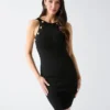 Janet Button Ribbed Sweater Dress