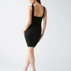 Janet Button Ribbed Sweater Dress