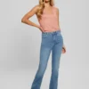 Janine Rhinestone Sweater-Knit Top