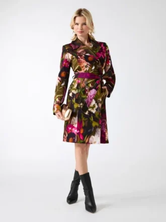 Jennifer Printed Trench Coat