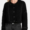 Kaori Wool-Blend Stitched Cardigan