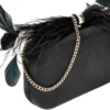 Keyah Feather Top Clutch