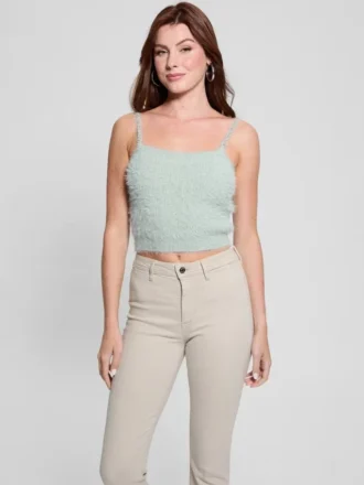 Keyla Fuzzy Sweater Crop Cami