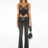 Belted Bootcut Jeans
