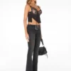 Belted Bootcut Jeans