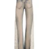 Lace Denim Flare Pants